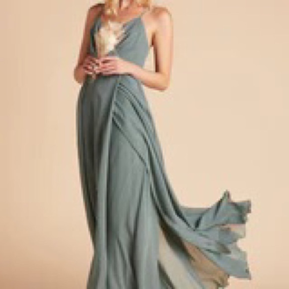 Birdy Grey Bridesmaid Gown- Style: Kaia Color: Seaglass - Size S